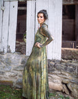 Limited Edition Summer Niles Dress by Crossfox in olive green modal jersey knit with deep pockets