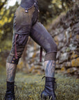 OOAK Renegade Cargo Breeches by Crossfox in dark brown with 4 pockets and belt loops outdoors