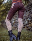 Limited Edition Rib Lucien Pocket Leggings by Crossfox in deep plum ribbed organic cotton with functional pockets