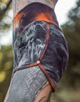 Limited Edition Sprinter Shorts crossfox unisex shorts in charcoal and orange with fabric drawstring detail