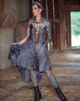 Limited Edition Maiden Dress by Crossfox, black cotton jersey dress with spandex blend and princess seaming