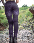Limited Edition Fleece Lucien Pocket Leggings by Crossfox in deep purple bamboo fleece with large front pockets