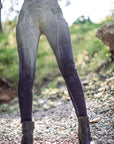 Limited Edition SUMMERWEIGHT TERRY Lucien Pocket Leggings by Crossfox in dark gray bamboo terry with large pockets