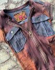 Limited Edition Safari Romper by Crossfox hooded romper in mauve with sherpa and rib details