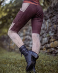 Limited Edition Rib Lucien Pocket Leggings by Crossfox in deep plum rib knit with functional pockets