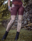 Limited Edition Rib Lucien Pocket Leggings by Crossfox in deep plum ribbed fabric with functional pockets