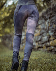 Limited Edition ZIPPERED Lucien Pocket Leggings by Crossfox in dark blue with brass zipper pocket closure