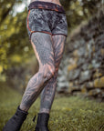 Limited Edition Sprinter Shorts crossfox unisex shorts charcoal gray with orange trim and fabric side pocket