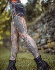 Limited Edition Sprinter Shorts crossfox unisex shorts in charcoal with fabric print and orange trim detail