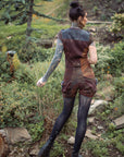 Limited Edition Safari Romper Crossfox hooded romper in brown with ring pull zip closure and pockets