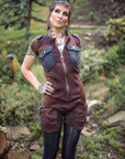 Limited Edition Safari Romper Crossfox hooded romper in deep plum with ring pull zip closure