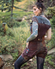 Limited Edition Safari Romper Crossfox hooded romper in deep brown with ring pull zip closure