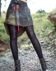 Limited Edition Intrepid Pocket Skirt by crossfox in dark gray with zip-closed pockets and offset zipper