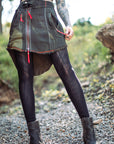 Limited Edition Intrepid Pocket Skirt by crossfox in dark charcoal with 4 pockets and zip closed sides