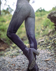 Limited Edition SUMMERWEIGHT TERRY Lucien Pocket Leggings by Crossfox in dark gray bamboo terry with pockets