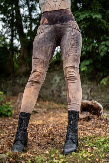 Limited Edition Rib Lucien Pocket Leggings - With Silver Streak