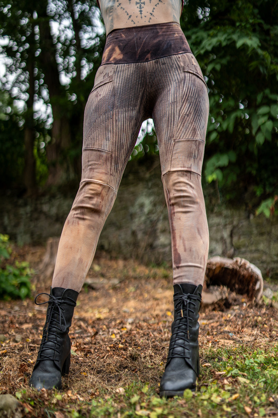 Limited Edition Rib Lucien Pocket Leggings - With Silver Streak