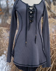 PRE- ORDER Lace Up Swallowtail Tunic