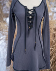 PRE- ORDER Lace Up Swallowtail Tunic