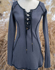 PRE- ORDER Lace Up Swallowtail Tunic